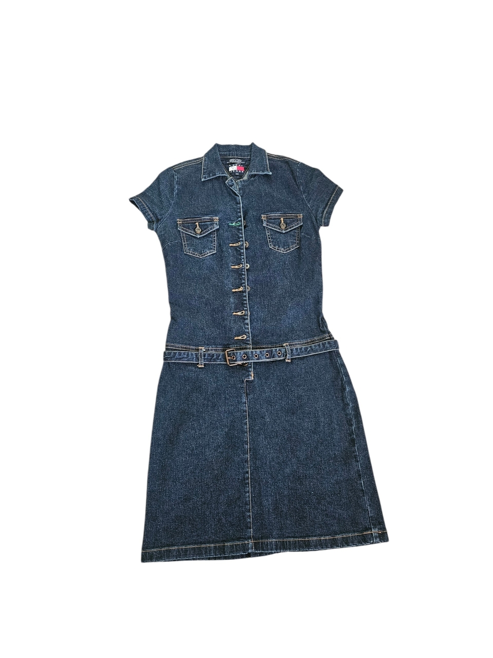 Tommy Hilfiger Dark Wash Denim Mini Dress - Belted